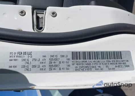 2016 Dodge Journey Se from USA, damaged, VIN 3C4PDCAB5GT218419